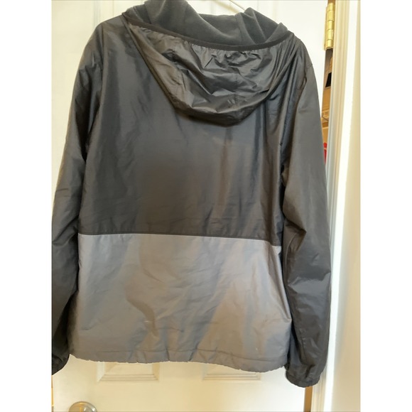 Columbia Men's Lined Wind Breaker Hooded Black / Gray Size Medium - Picture 6 of 8